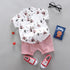 2pcs Toddler Boy Casual Pyramid Cactus Print Shirt and Shorts Set